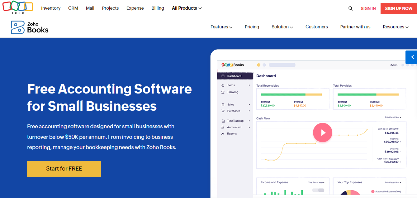 Zoho Books Best Free Accounting Software For Larger Small Businesses