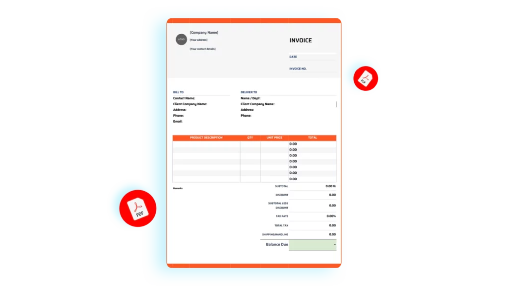 Bangladeshi Company Invoice Templet in PDF