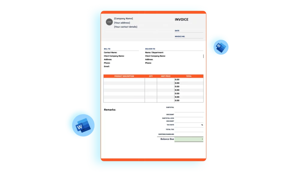 Bangladeshi Company Invoice Templet in Word
