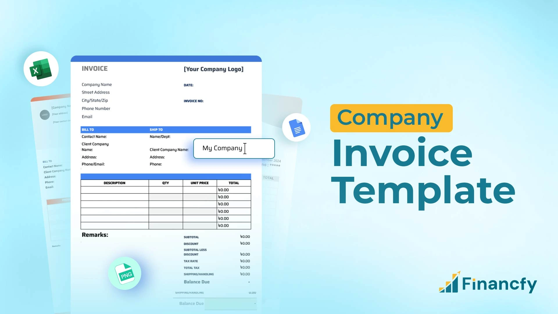Company Invoice Template.