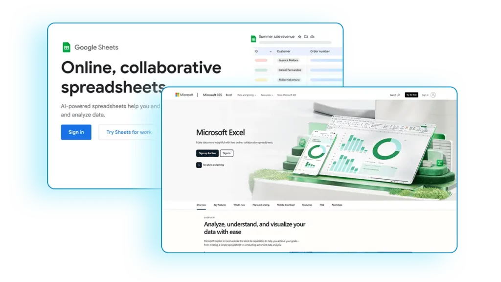Excel & Google Sheets