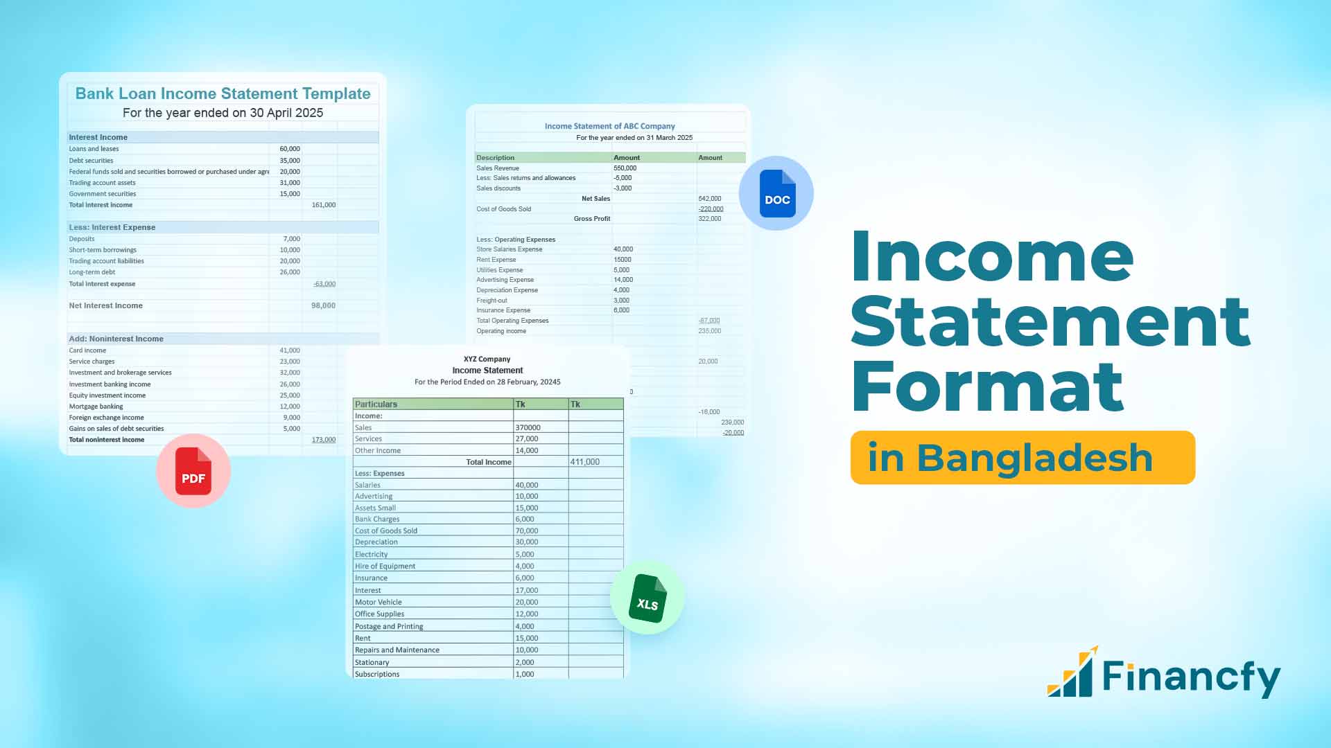 Income Statement Format in Bangladesh