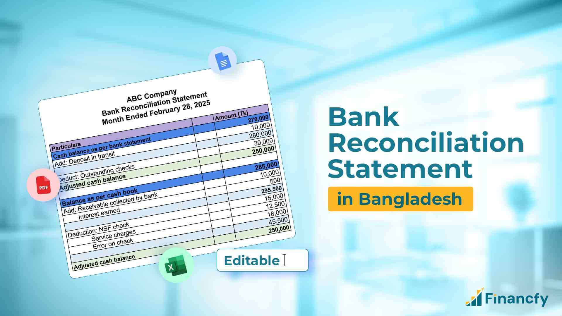 Bank Reconciliation Statement in Bangladesh