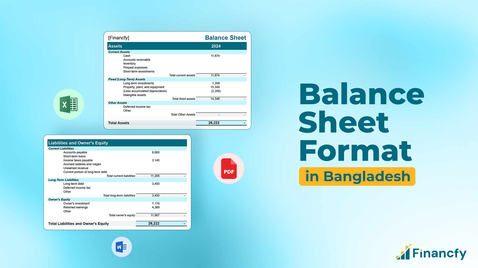 Balance Sheet Format in Bangladesh